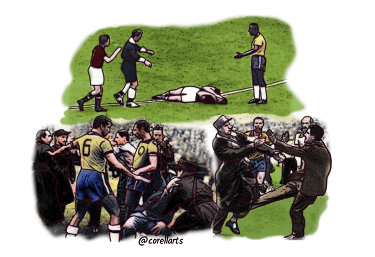 El fútbol cedió su lugar a una batalla campal en Berna