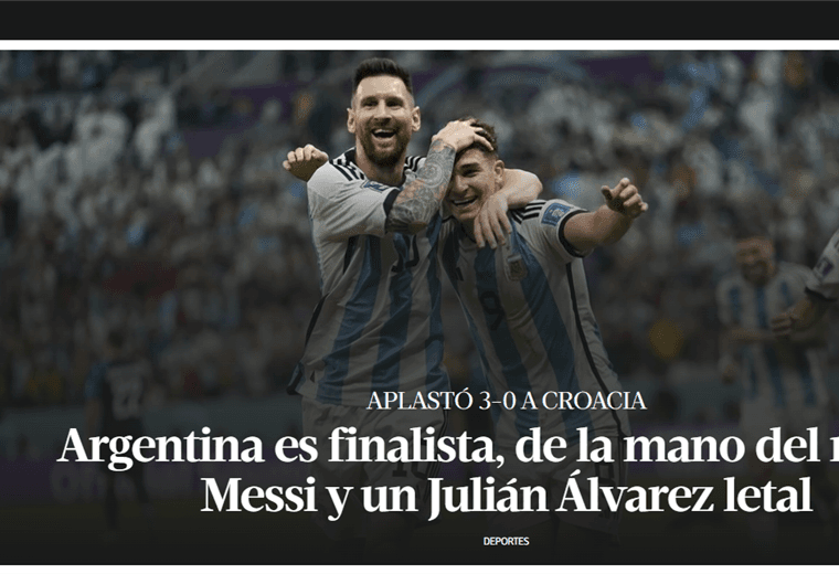 Captura de pantalla Clarín.