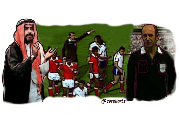 El jeque que “arbitró” un partido en España 82