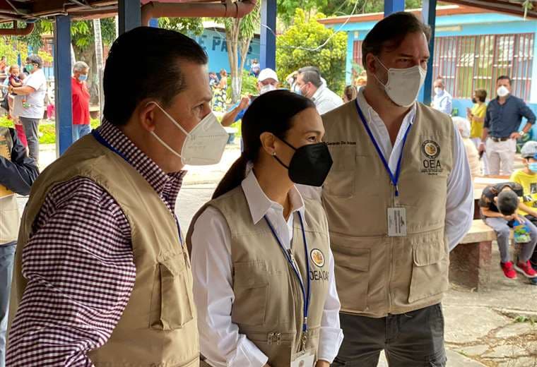 Observadores de la OEA de la jornada electoral. Foto: OEA