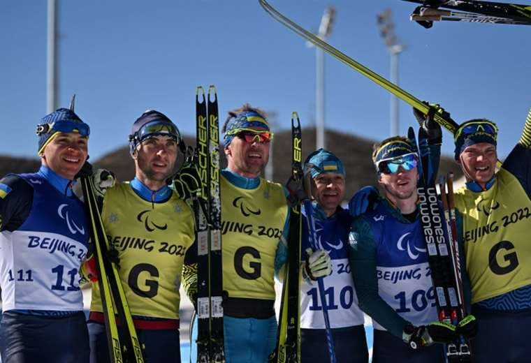 Atletas de Ucrania. AFP