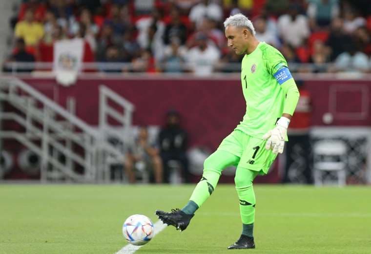 Keylor Navas durante el repechaje.