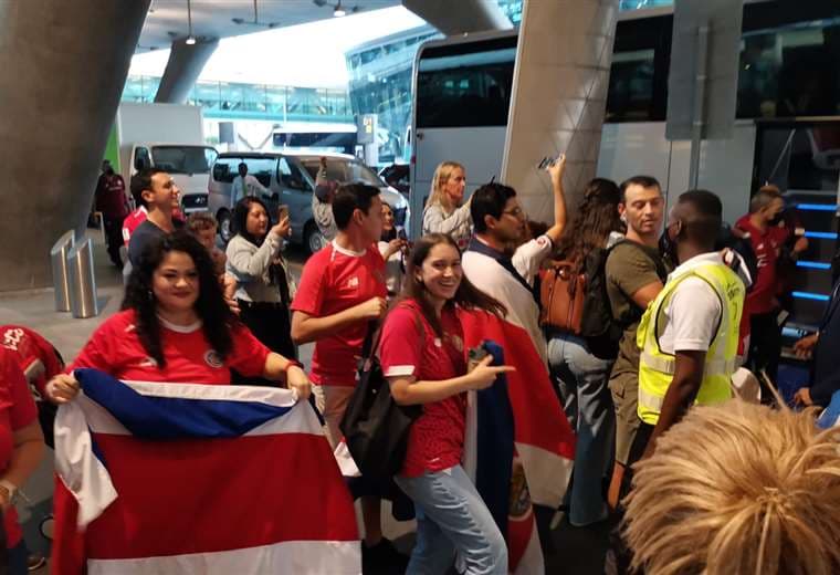 Fanáticos ticos en Catar.