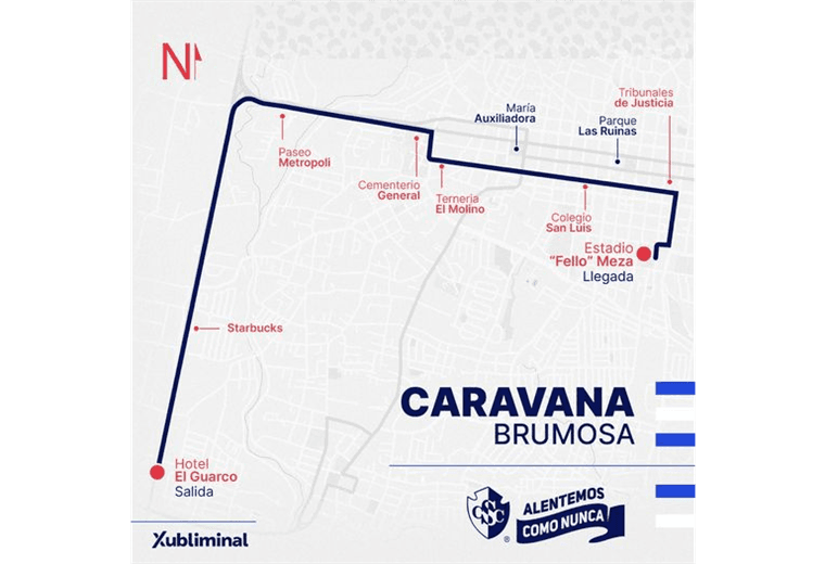 Caravana brumosa al Fello Meza.