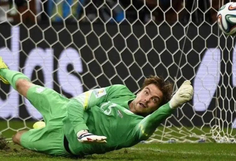 Tim Krul, portero de la Selección de Holanda, en Brasil 2014.