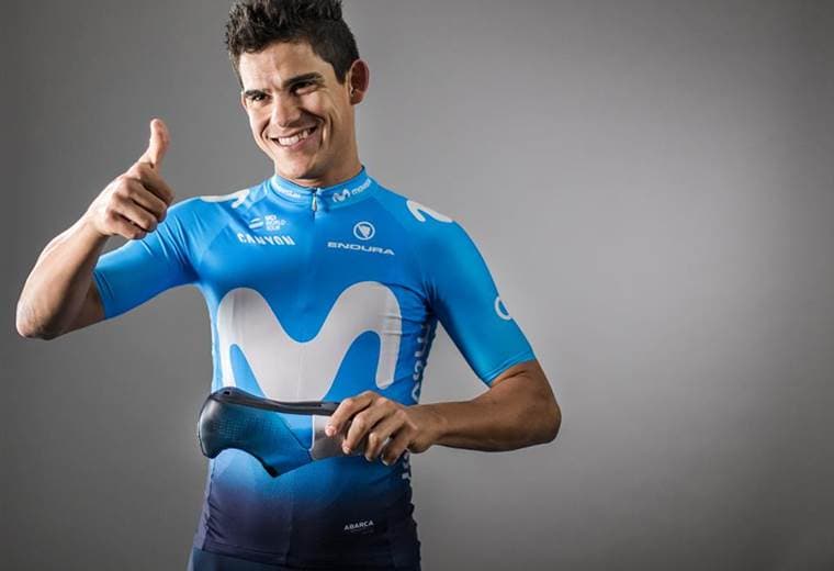 Andrey Amador, ciclista costarricense del Movistar Team español. 