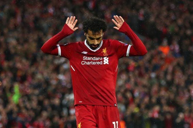 Mohamed Salah, delantero egipcio del Liverpool de Inglaterra. 