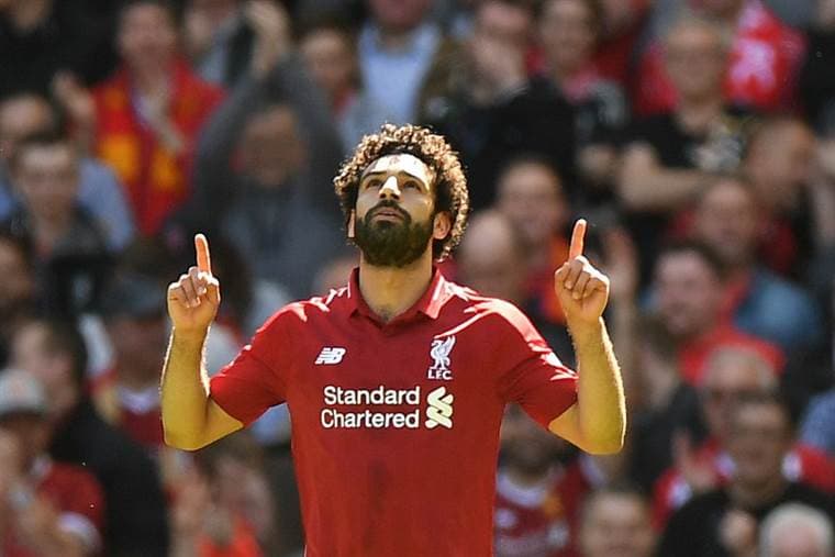 El jugador del Liverpool Mohamed Salah. AFP