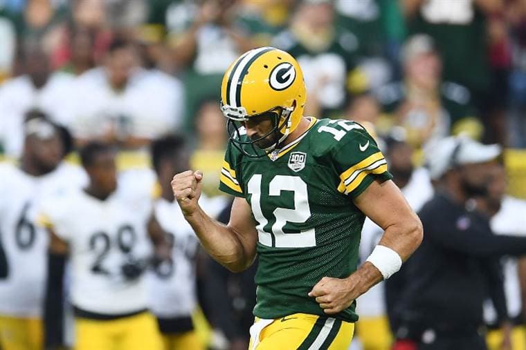 Aaron Rodgers de los Packers. AFP