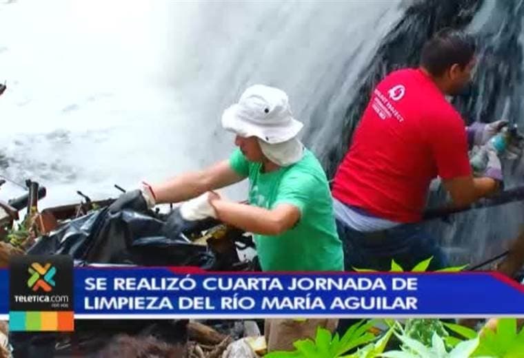 Voluntarios de cuatro cantones unieron esfuerzos para la limpieza del Río María Aguilar