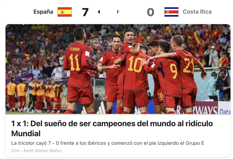 “Paliza histórica”: Así reaccionan medios internacionales a la derrota de La Sele ante España