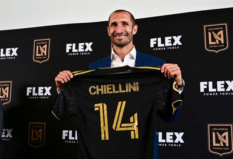 Chiellini llegó a Los Ángeles de la MLS.