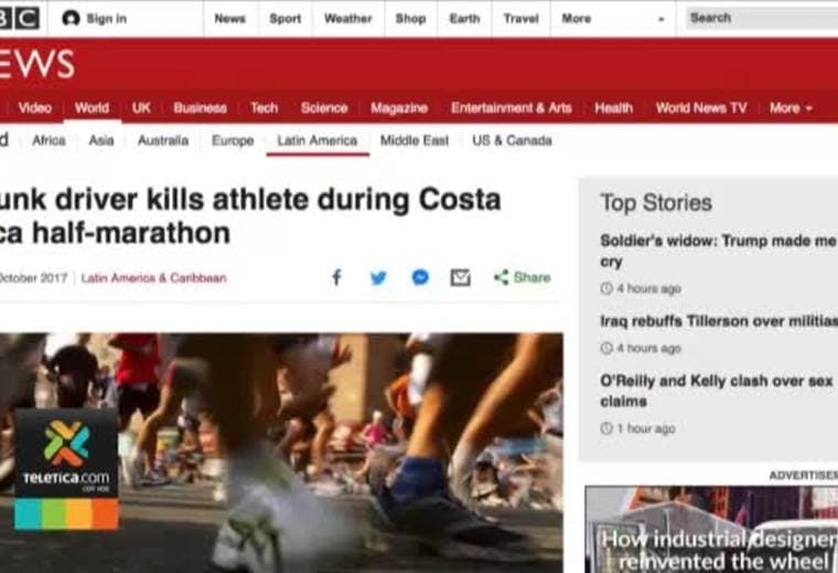 Medios internacionales hicieron eco sobre muerte de atleta en Costa Rica