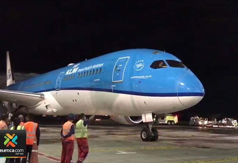 Aerolínea holandesa KLM inauguró vuelo directo a Costa Rica