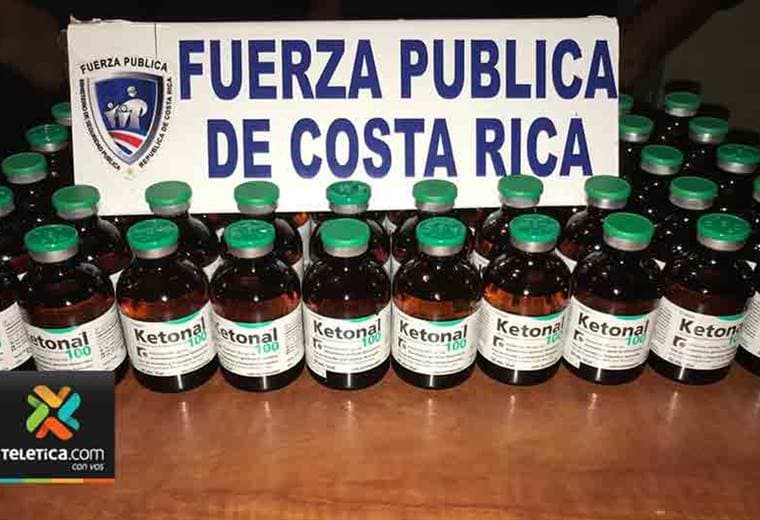 Fuerza Pública localiza 50 frascos de ketamina dentro de un bus en La Cruz