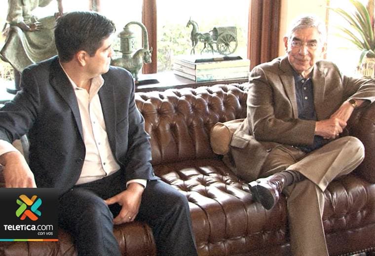 Candidato Carlos Alvarado se reunió este viernes con el expresidente Óscar Arias