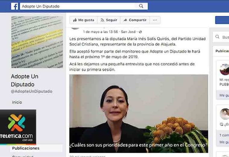 Diputada del PUSC aceptó que una página de Facebook fiscalice su trabajo