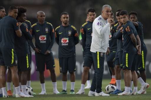 Entrenamiento de la selección de Brasil.|AFP