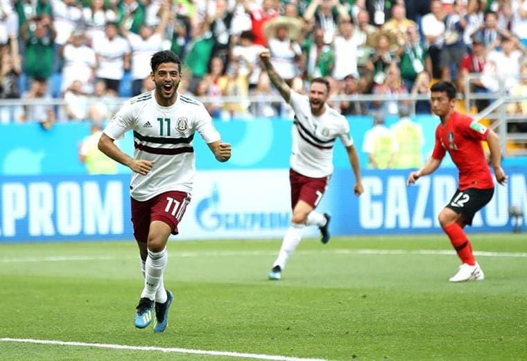 México gana 2-1 a Corea del Sur y se acerca a los octavos del Mundial
