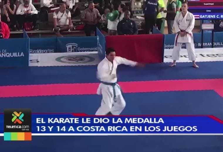 Karate le dio a Costa Rica las preseas 13 y 14 en los Juegos de Barranquilla 2018