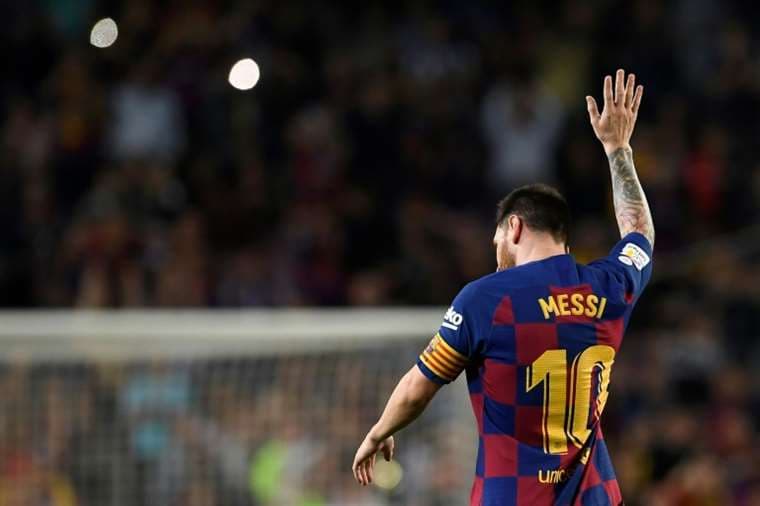 Messi del Barcelona. AFP