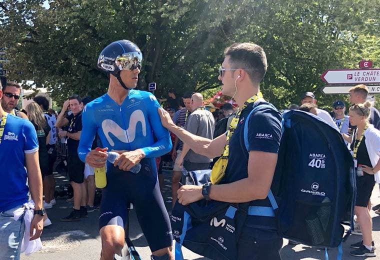 Andrey Amador, durante la contrarreloj del Tour de Francia 2019 | Movistar Team