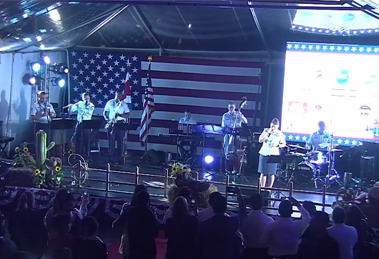 Banda de la Fuerza Aérea de Estados Unidos interpretó ‘Soy Tico’ en celebración de su independencia