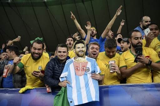 Aficionados brasileños durante la final de la Copa América 2019 | AFP