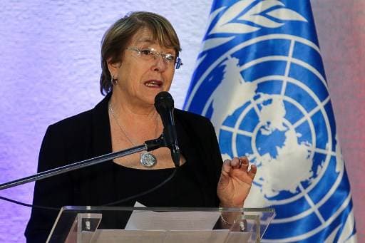 Michelle Bachelet, Comisionada de la ONU. Foto AFP