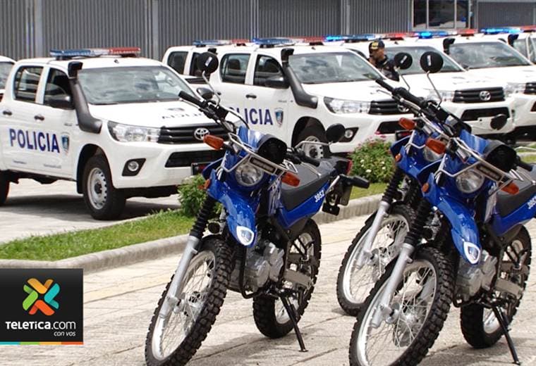 Ministerio de Seguridad Pública adquirió 100 motos y 63 patrullas para reforzar su labor