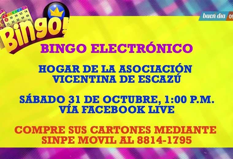 Juegue bingo y ayude a la Asociación Vicentina de Escazú