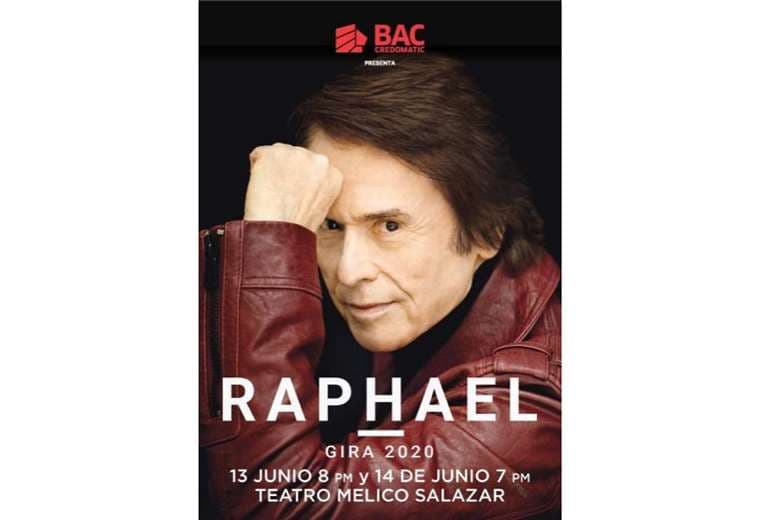 Cantante Raphael deleitará a los costarricenses en sus dos conciertos en junio