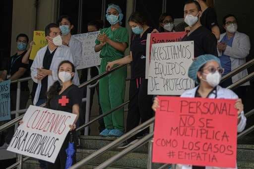 Médicos panameños protestan en medio de la pandemia