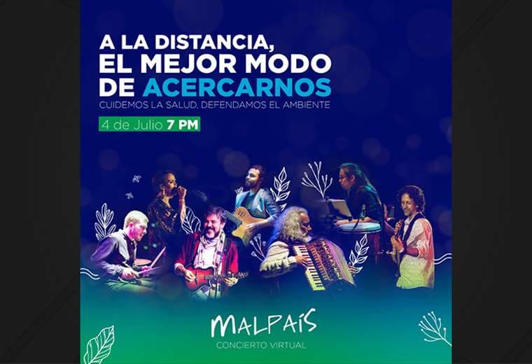 Malpaís dará concierto virtual en pro del ambiente 