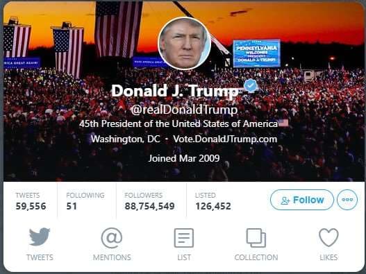 Expulsión de Trump de Twitter es definitiva, dice la plataforma
