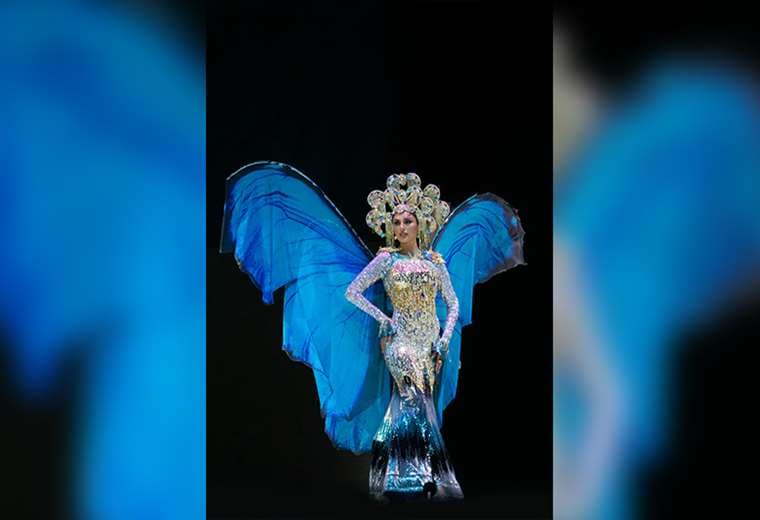 Miss Costa Rica deslumbró con traje inspirado en mariposa Morfo
