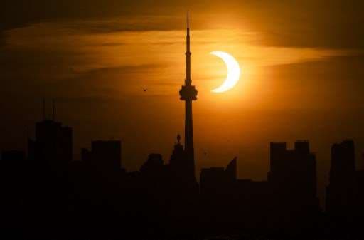 Eclipse parcial de Sol fue visible en el hemisferio norte
