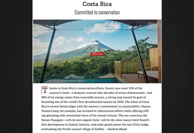 "TIME" incluye a Costa Rica en lista de 100 destinos más grandiosos del mundo