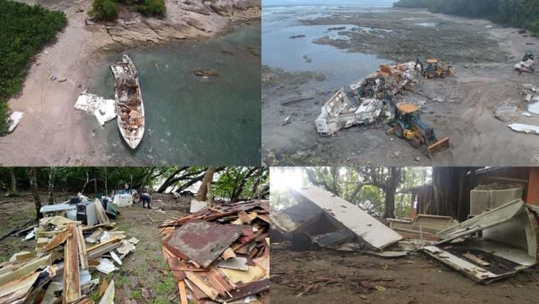 Autoridades aún no determinan impacto ambiental de yate hundido en Cabo Blanco
