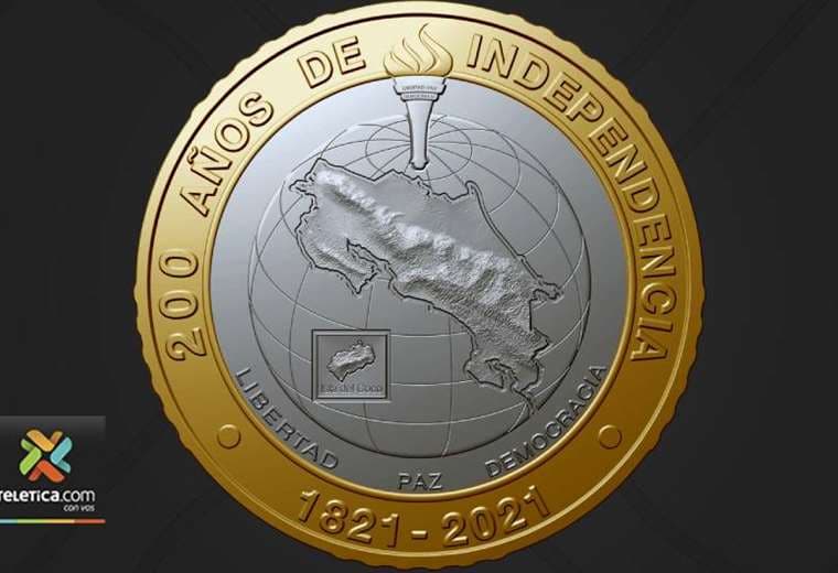 Así es la nueva moneda de ₡500 conmemorativa del Bicentenario