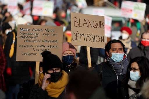 Francia enfrenta huelga de maestros contra gestión del COVID-19 en escuelas