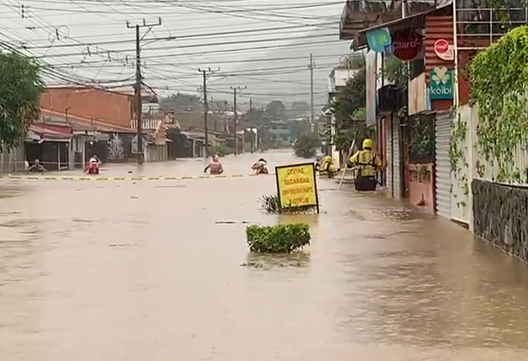 Video: Bomberos rescatan familias y mascotas atrapadas por inundaciones en Desamparados