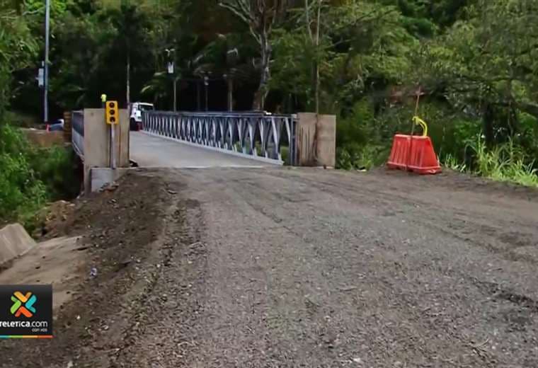 Tras 25 días de cierre, habilitan nuevo puente entre Mora y Puriscal