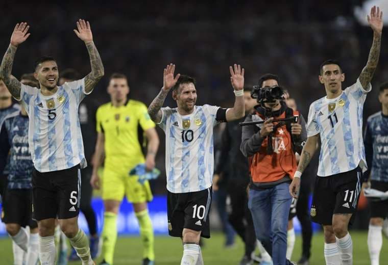 Messi, Ángel Di María. AFP