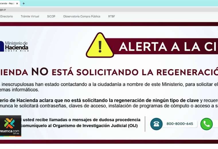 Hacienda logra restablecer página web con nueva versión