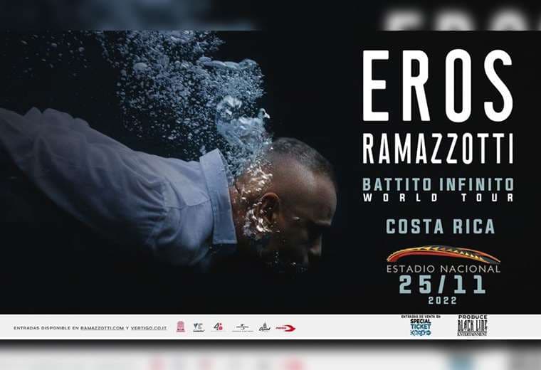 Eros Ramazotti en Costa Rica: Todo lo que tiene que saber sobre el concierto