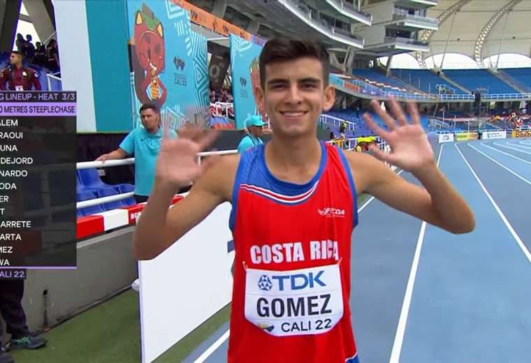 Paulo Gómez en el Mundial Juvenil de Atletismo.