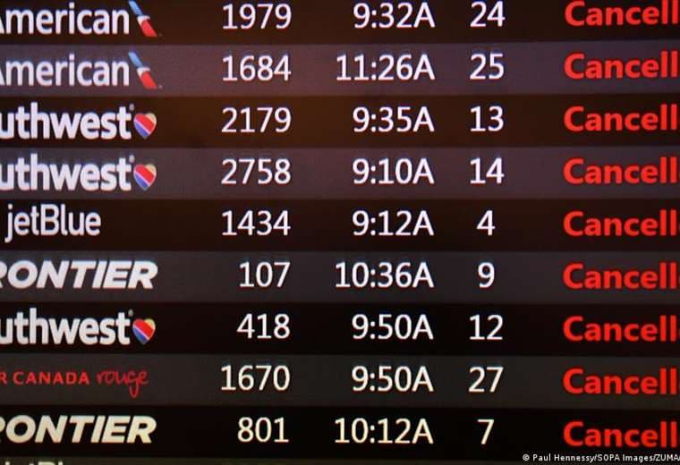 Más de 5 mil vuelos cancelados en Estados Unidos por huracán Ian