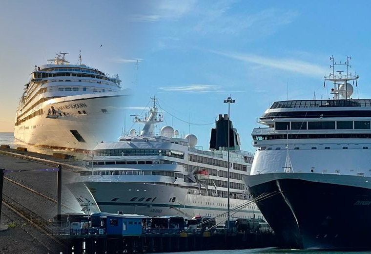 Nueve cruceros llegan a Costa Rica, simultáneamente, con 6.500 turistas