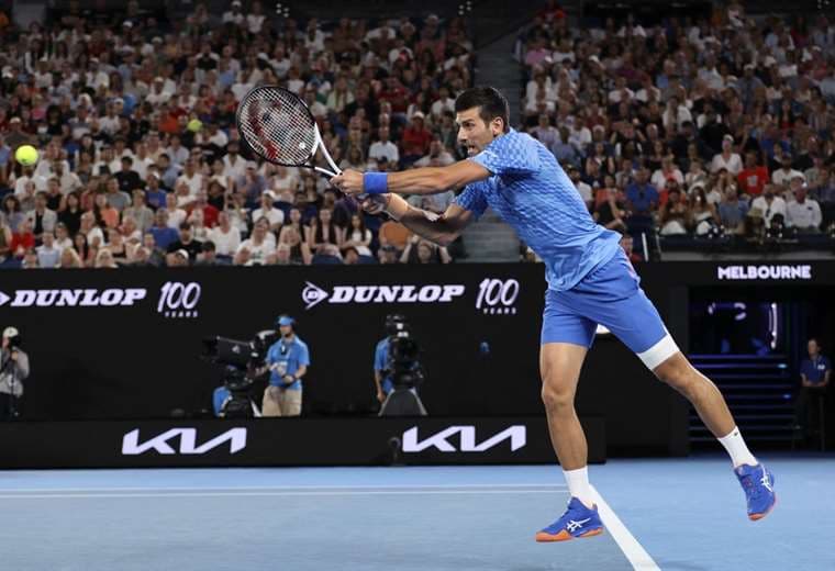 Djokovic en el Abierto de Australia 2023.